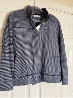 Vineyard Vines Navy & White Striped Pullover